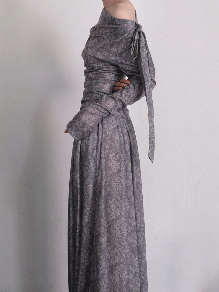 Puff sleeve sheer lace dress [white/pink] 