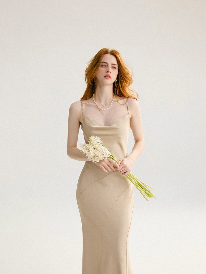 Tweed x Chiffon Lace A-line Dress 