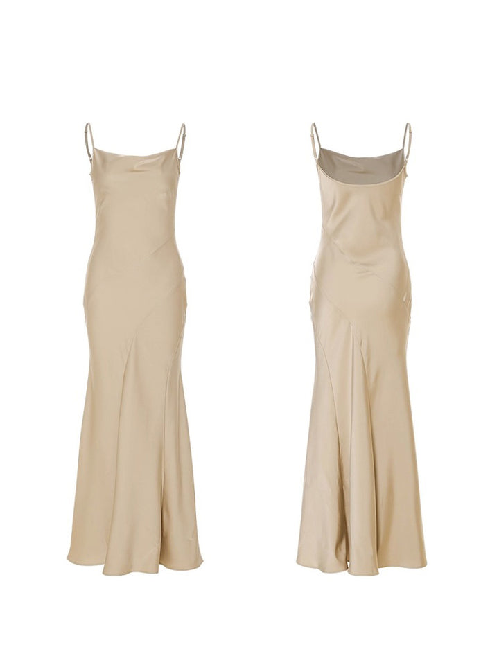 Tweed x Chiffon Lace A-line Dress 
