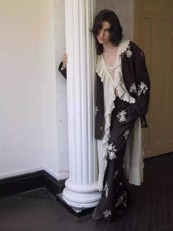 リラックスフィットダブルジャケット＆ストレートパンツ セットアップ