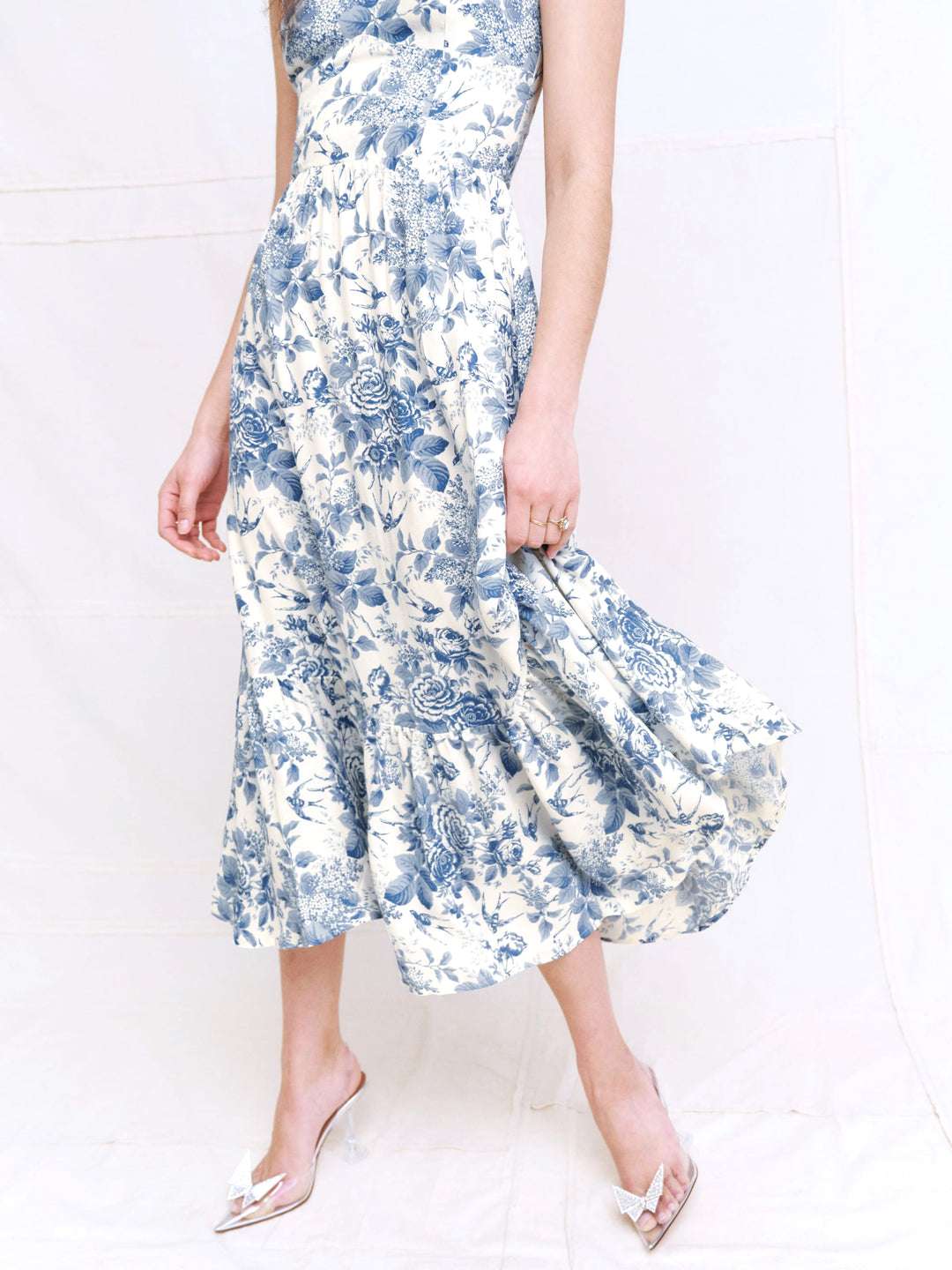 Floral pottery print dress 
