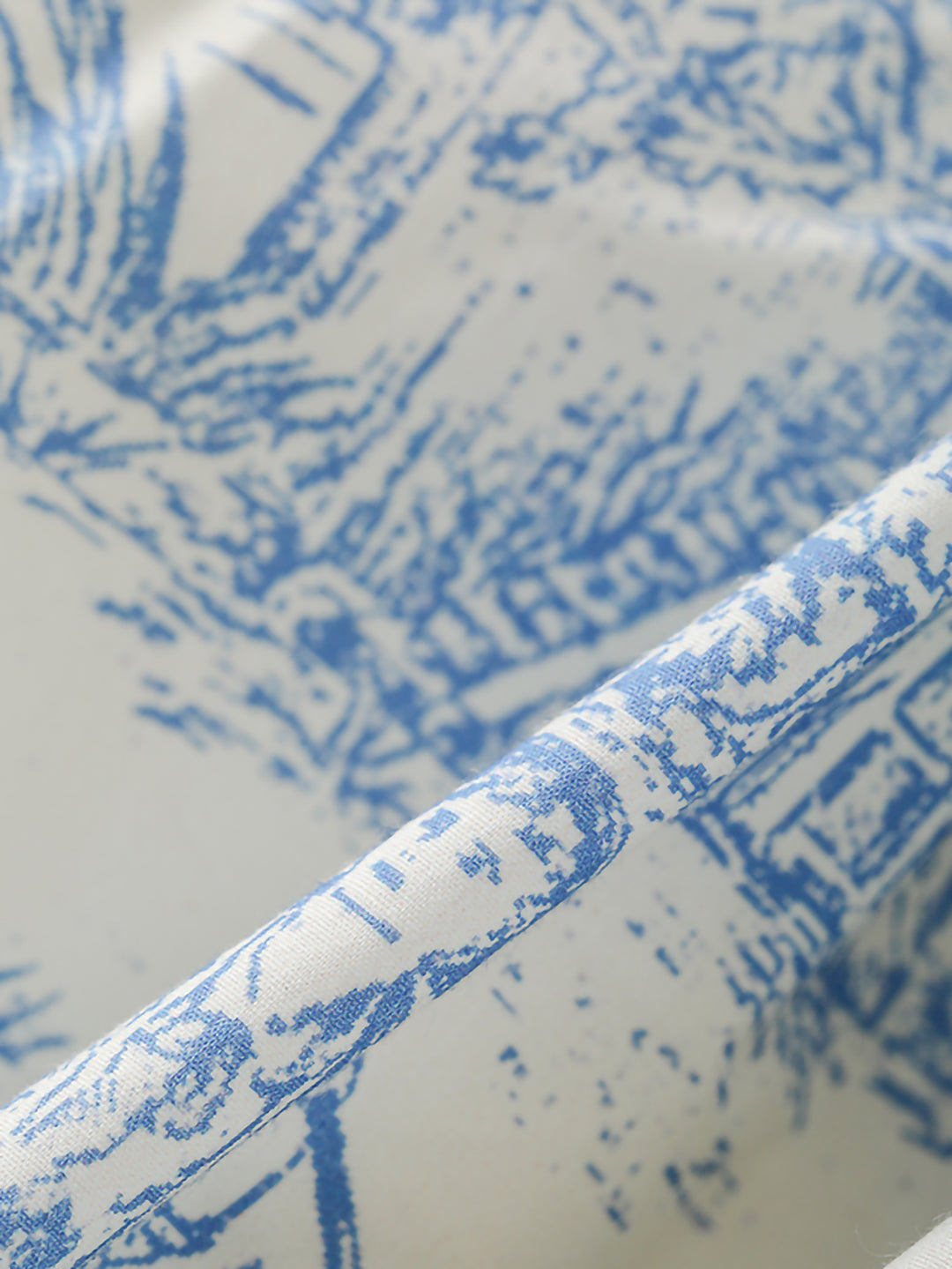 Ceramic pattern humming blue back ribbon dress 