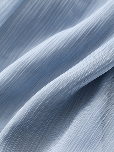 Ruffle ribbon French dress [Sky blue/white] 