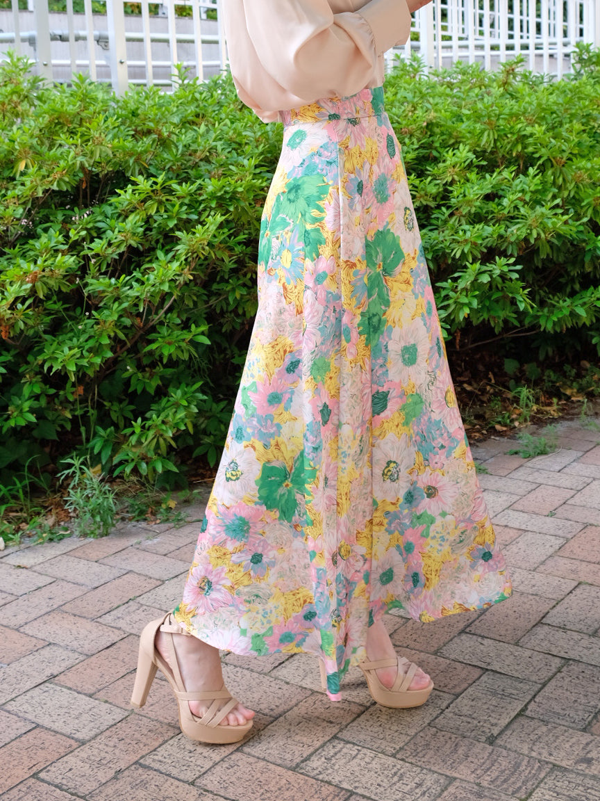 Oil painting style flower Van Gogh skirt 