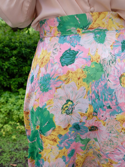 Oil painting style flower Van Gogh skirt 
