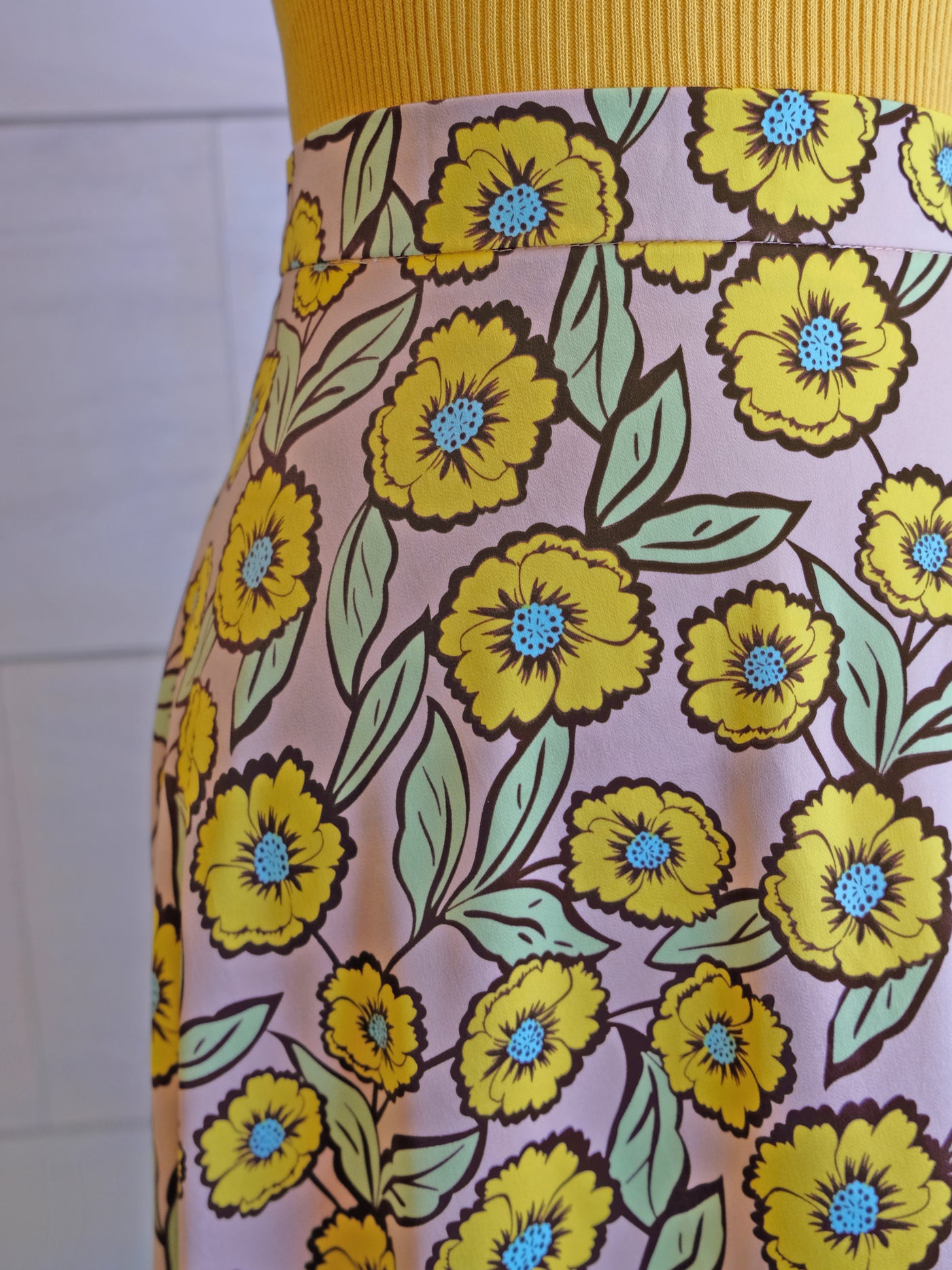 Flower textile thick skirt 