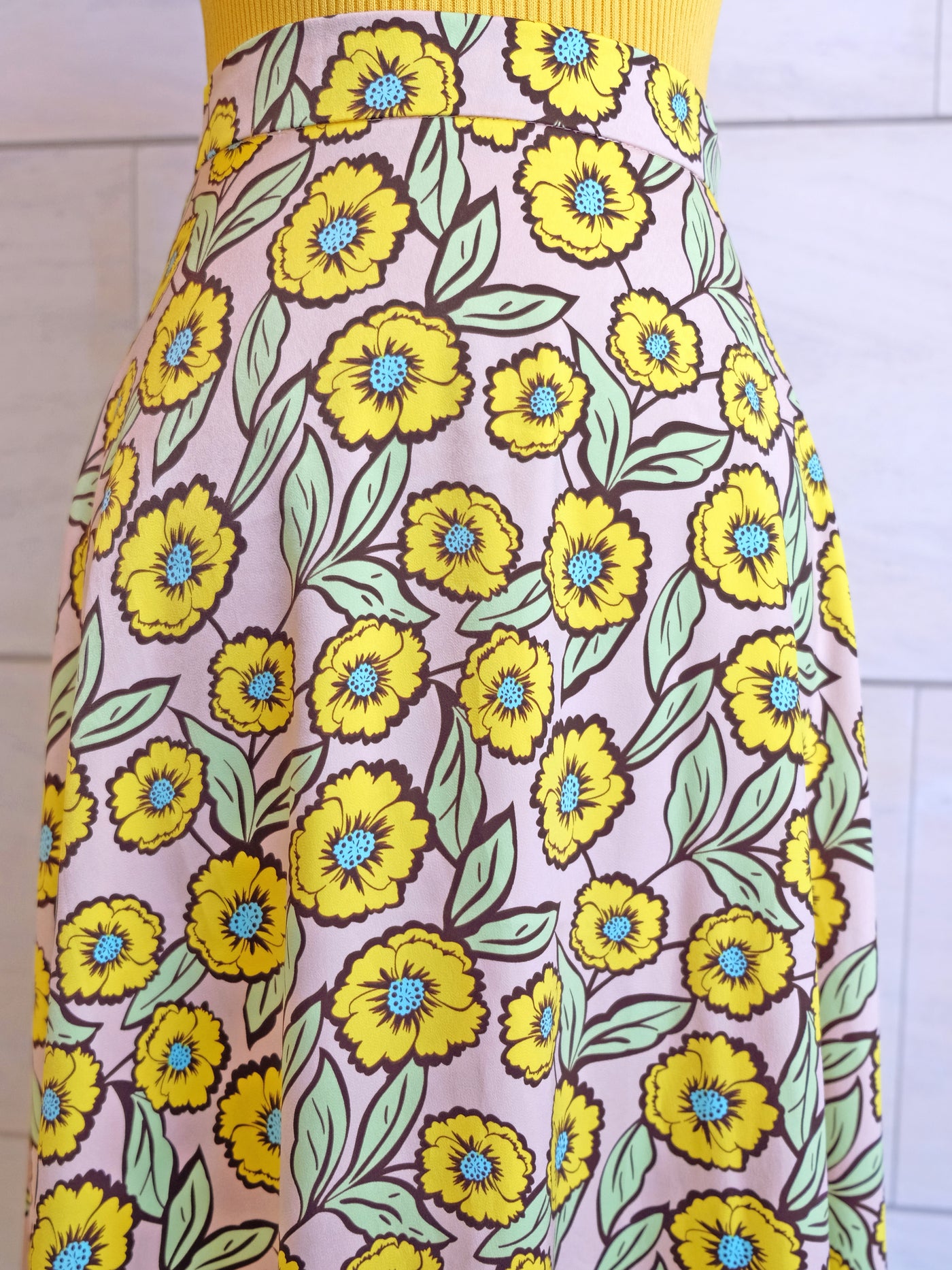 Flower textile thick skirt 