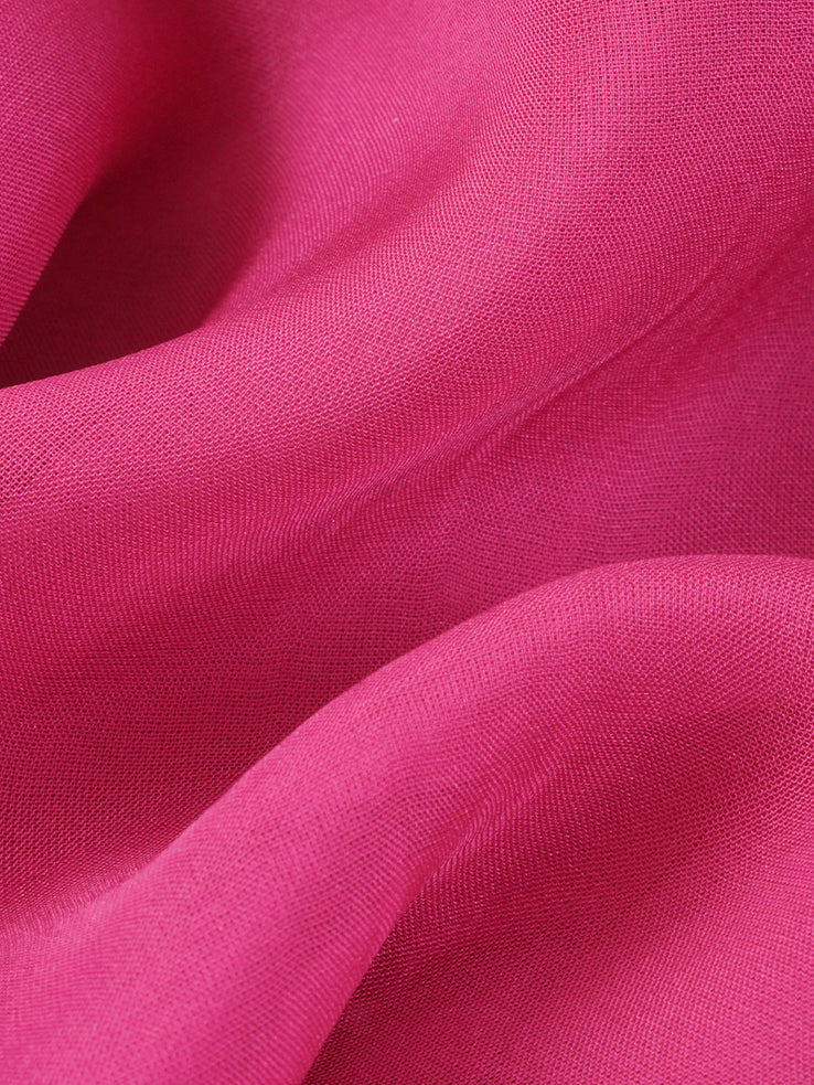 Fuchsia pink 100% silk shirt