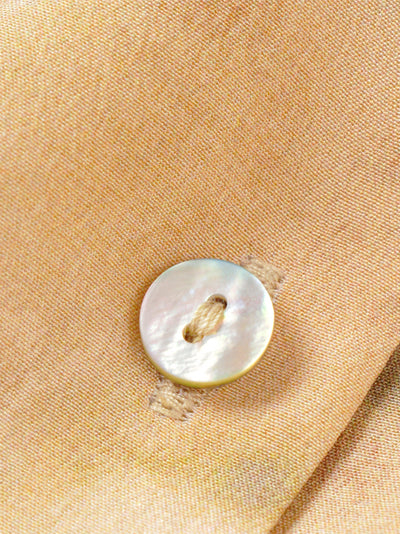 Honey yellow beige 100% silk shirt 