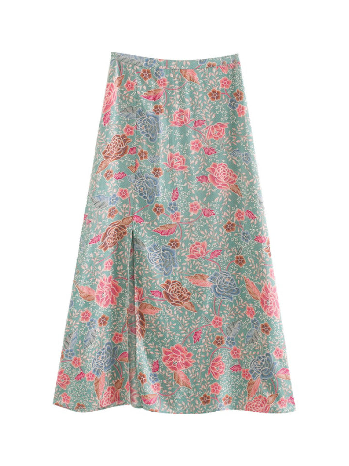floral dot print skirt 