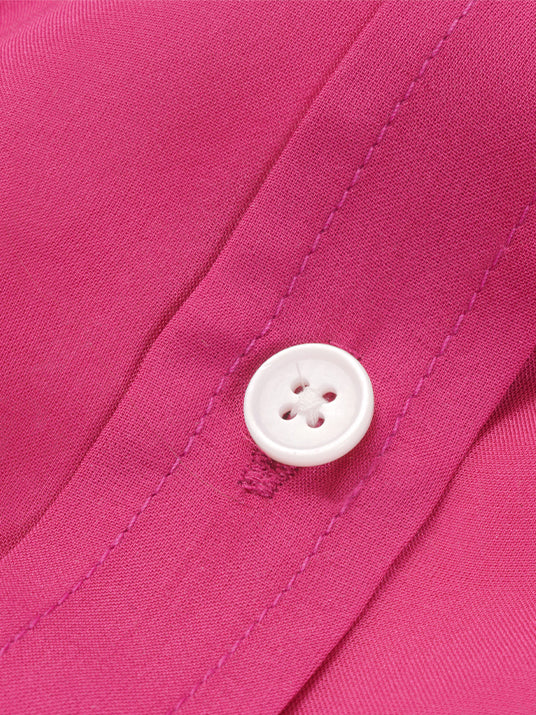 Fuchsia pink 100% silk shirt