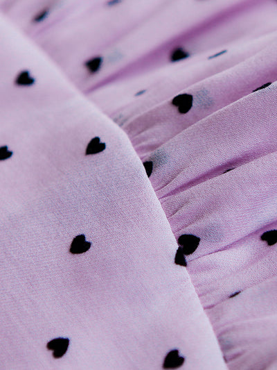 Violet pink heart dot pattern setup 