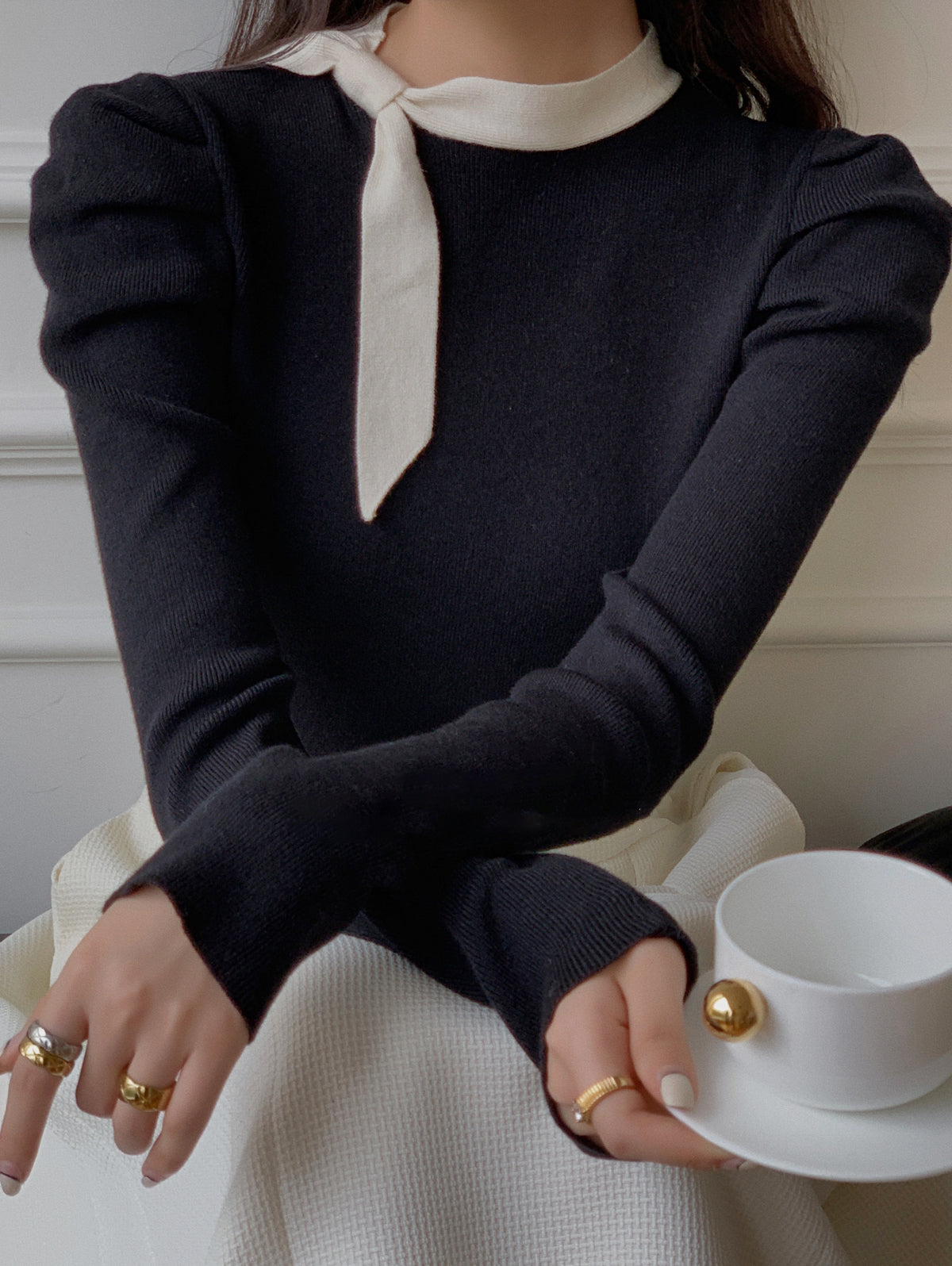Classical Ribbon Audrey Tops 