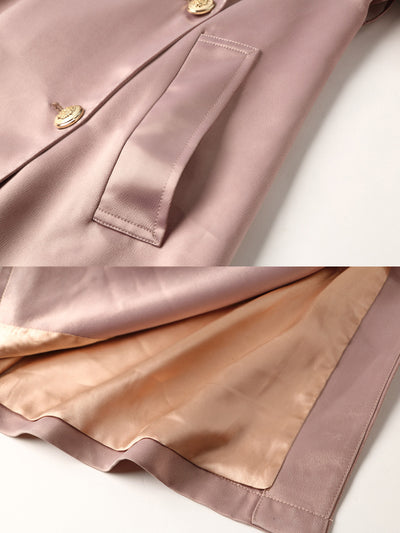pink gold trench coat 