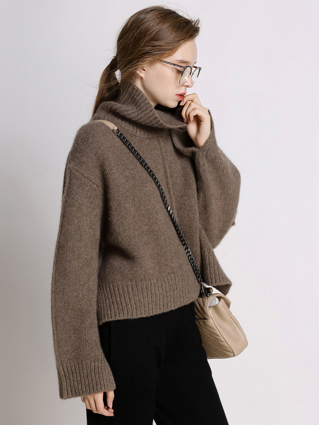 High neck luxe knit 